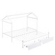 preview thumbnail 8 of 11, Kids and Baby 2 in 1 Twin XL to King Metal Twin Size House Platform Bed with 2 Drawers