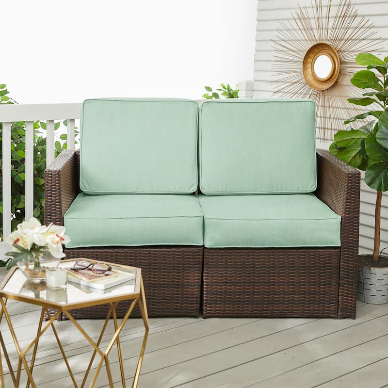 Sorra Home Sunbrella Outdoor Loveseat Cushion Set