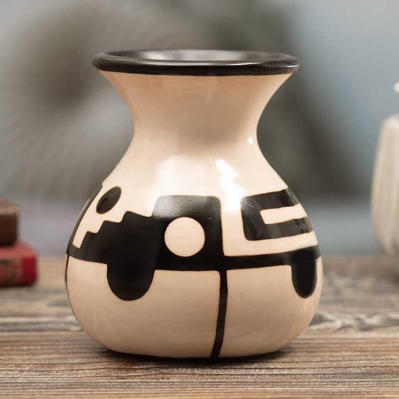 Novica Handmade Modern North Ceramic Decorative Vase