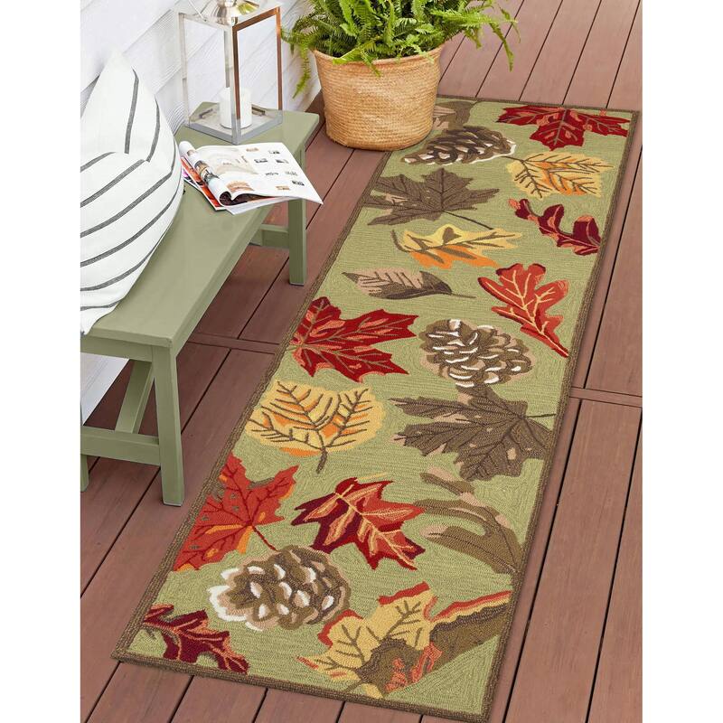 Liora Manne Ravella Falling Leaves Indoor/Outdoor Rug