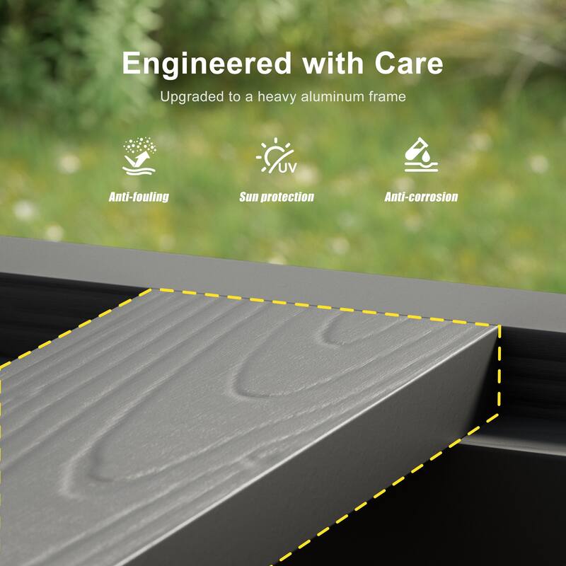 All-weather HIPS Outdoor Sofa Set with Detachable Cushions (Set of 5)