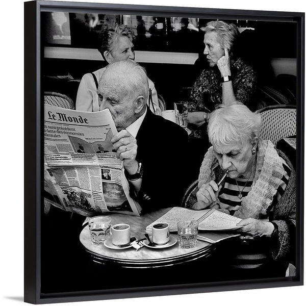 "Involvement" Black Float Frame Canvas Art