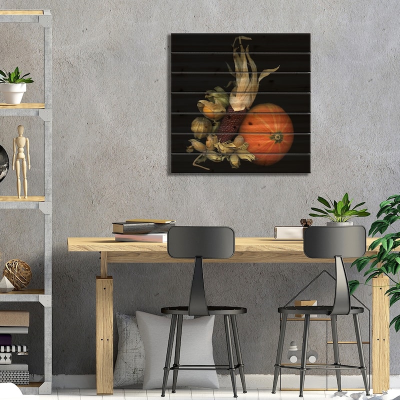 Autumn Charms Print On Wood by Magda Indigo - Multi-Color