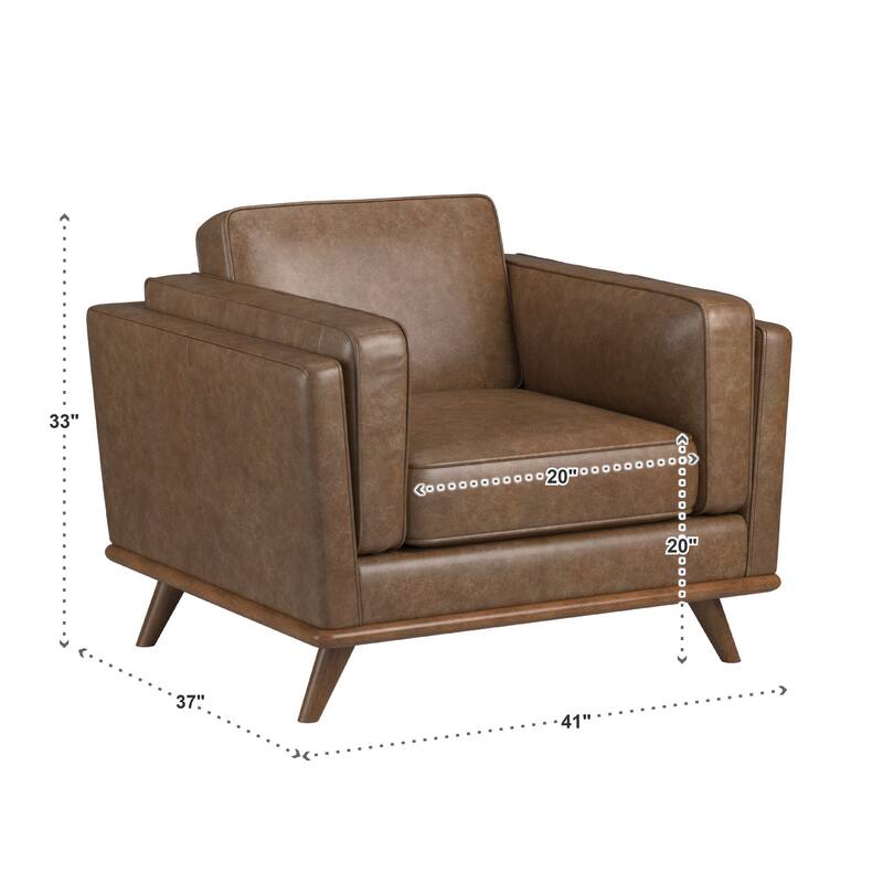 Gianella Tan Oxford Leather Chair by iNSPIRE Q Modern