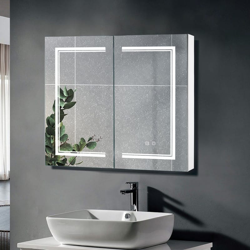 FCH Bathroom Wall Cabinet with Mirror - 32x28in