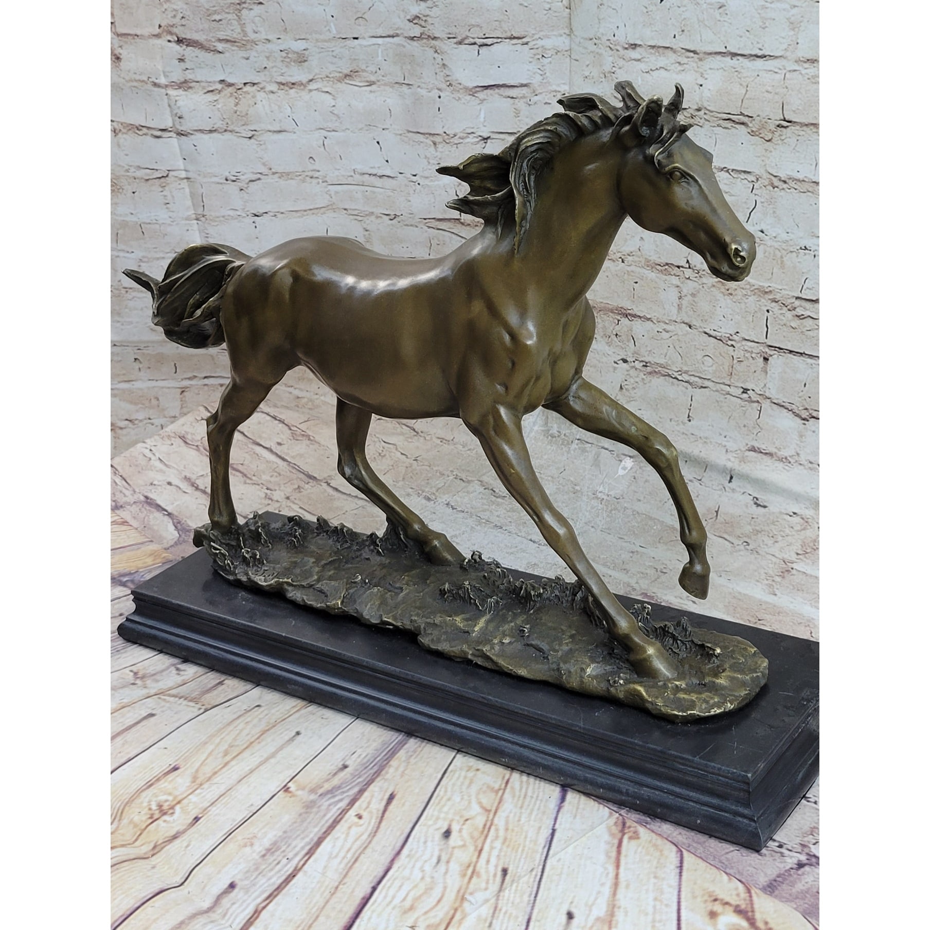 Galloping Horse Bronze Statue Sculpture Equestrian Art Pj Mene 15 