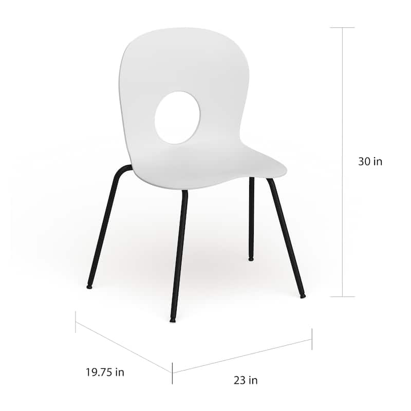 5 Pack 770 lb. Capacity Designer Plastic Stack Chair