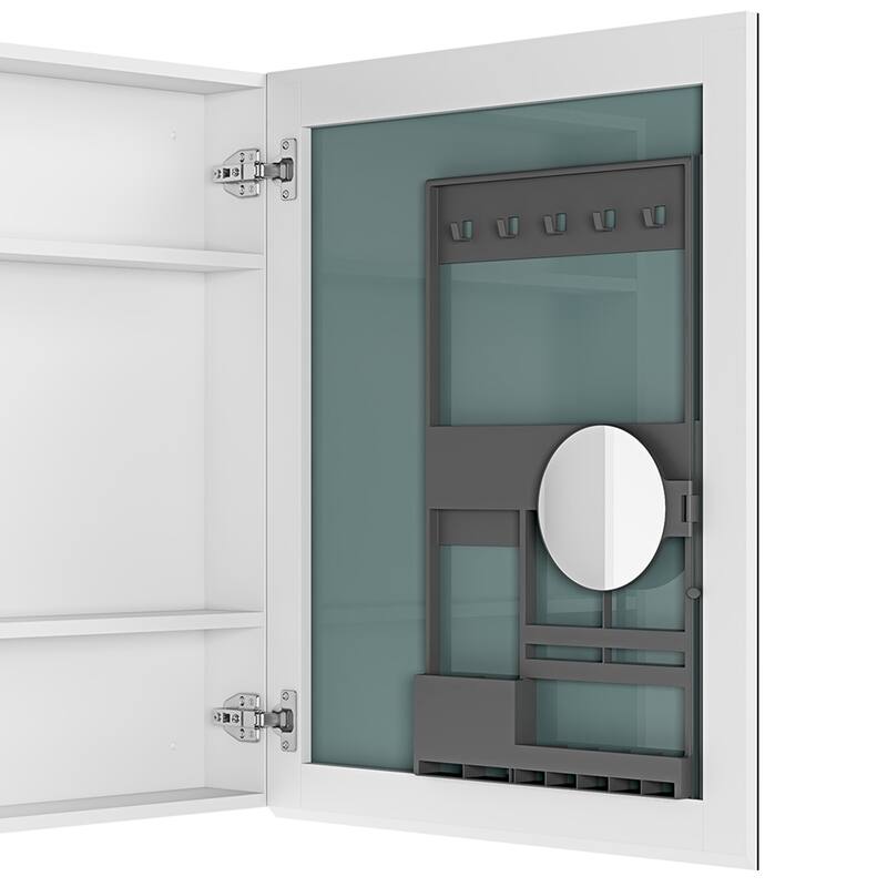 Topcraft Frameless Mirrored Medicine Cabinet in White