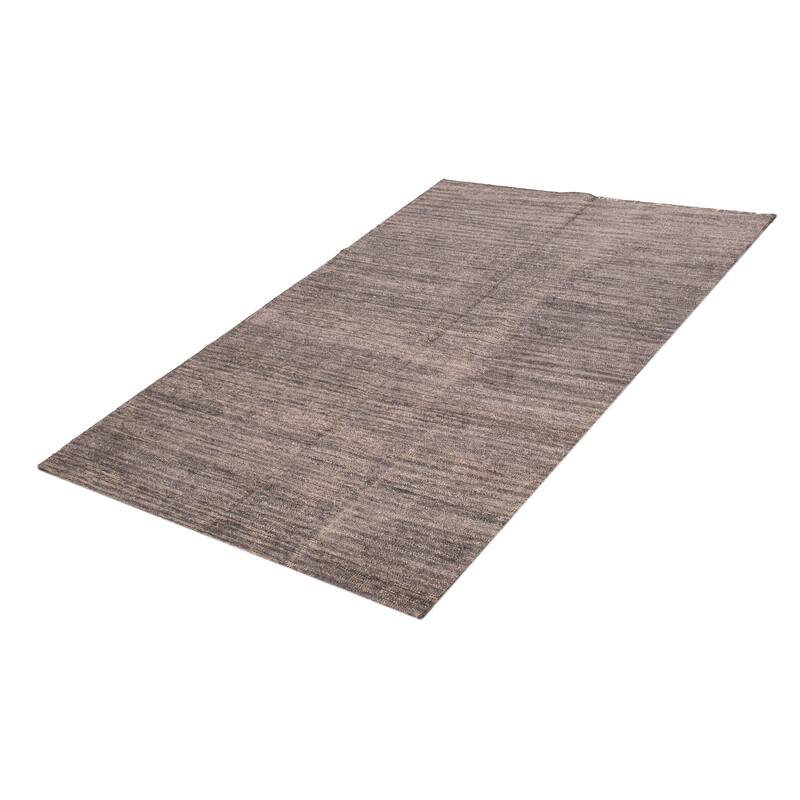 ECARPETGALLERY Hand-knotted Loreto Grey Silk Rug - 6'0 x 9'1