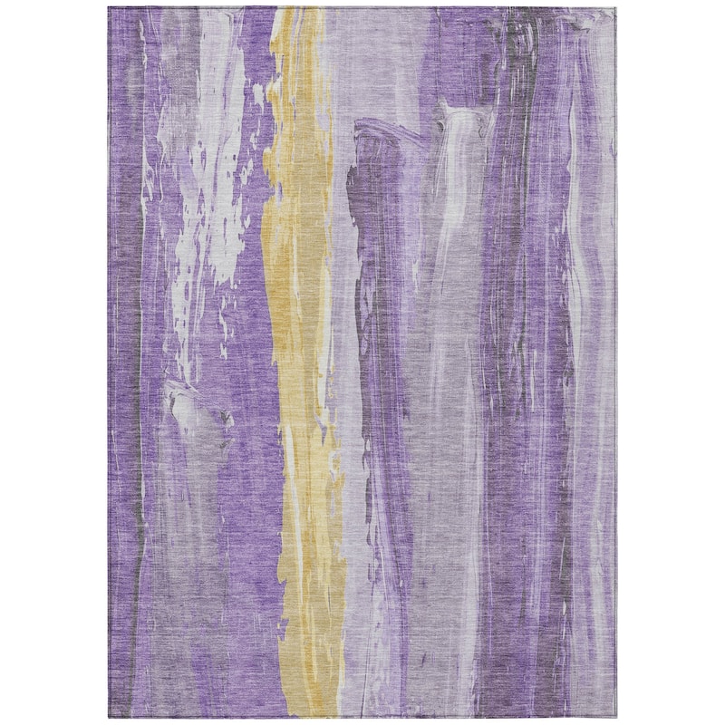 HomeRoots Abstract Transitional Rectangle Outdoor Rug