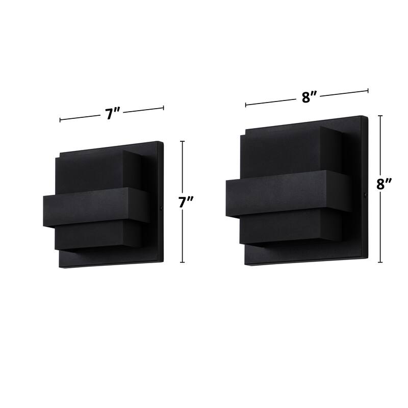 C Cattleya 1-Light Matte Black Aluminum Integrated LED Wall Light - Matte Black