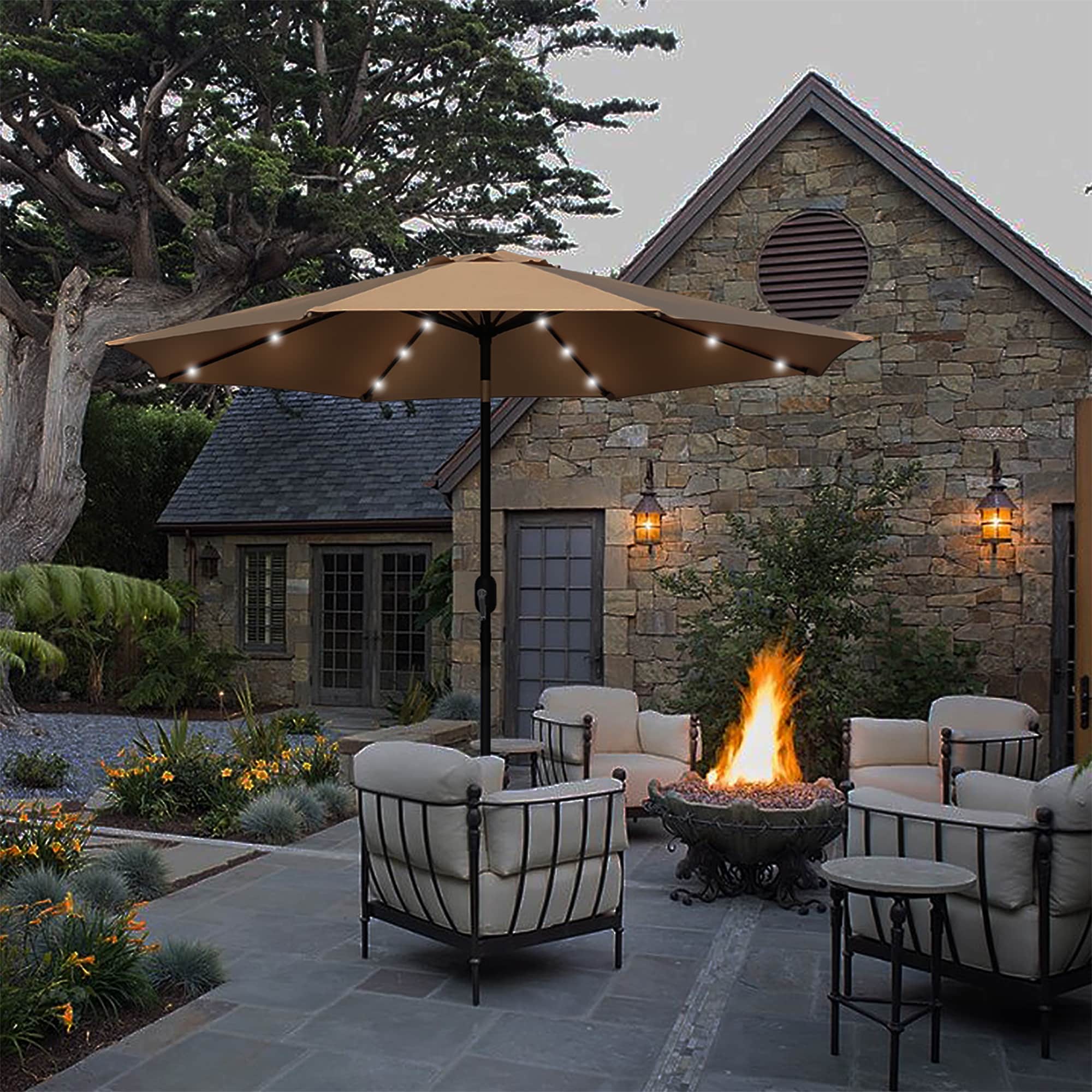lighted patio