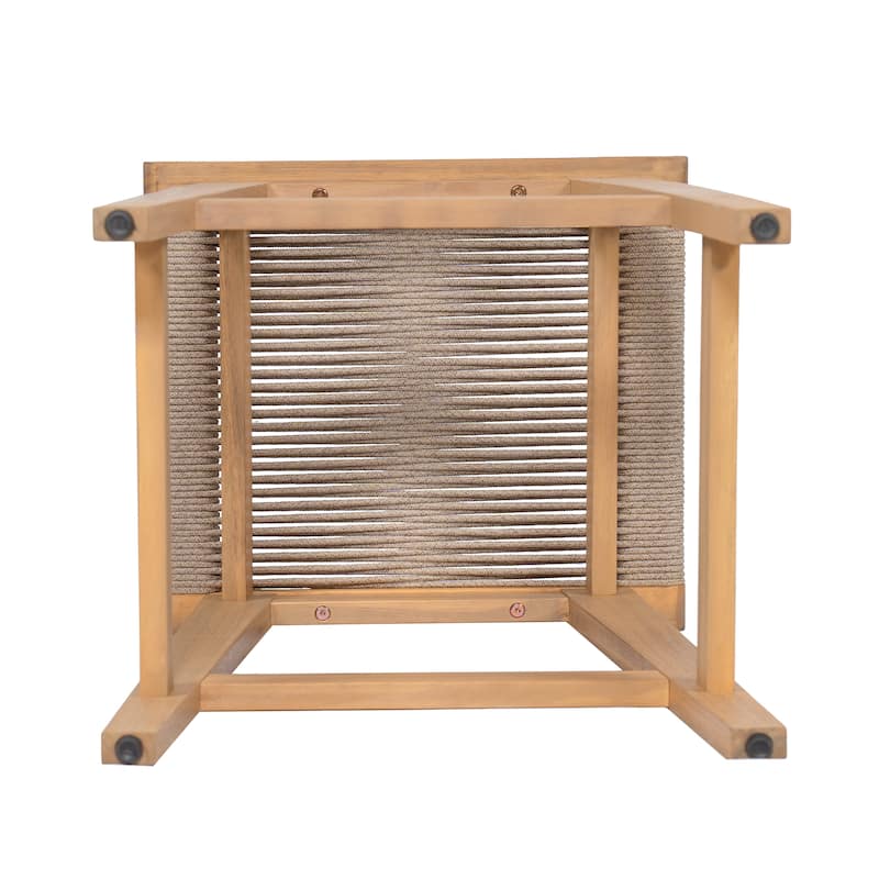 Christopher Knight Home- Lingard Acacia Wood Backless Patio Counter Stool(Set of 2)
