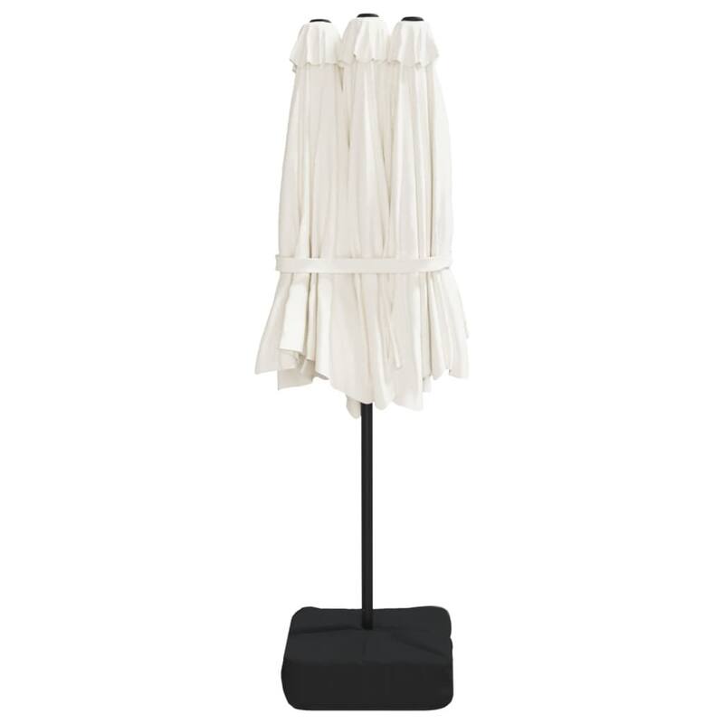 Double-Head Garden Umbrella with LED Lights - 176.8 x 176.8 x 96.5 in
