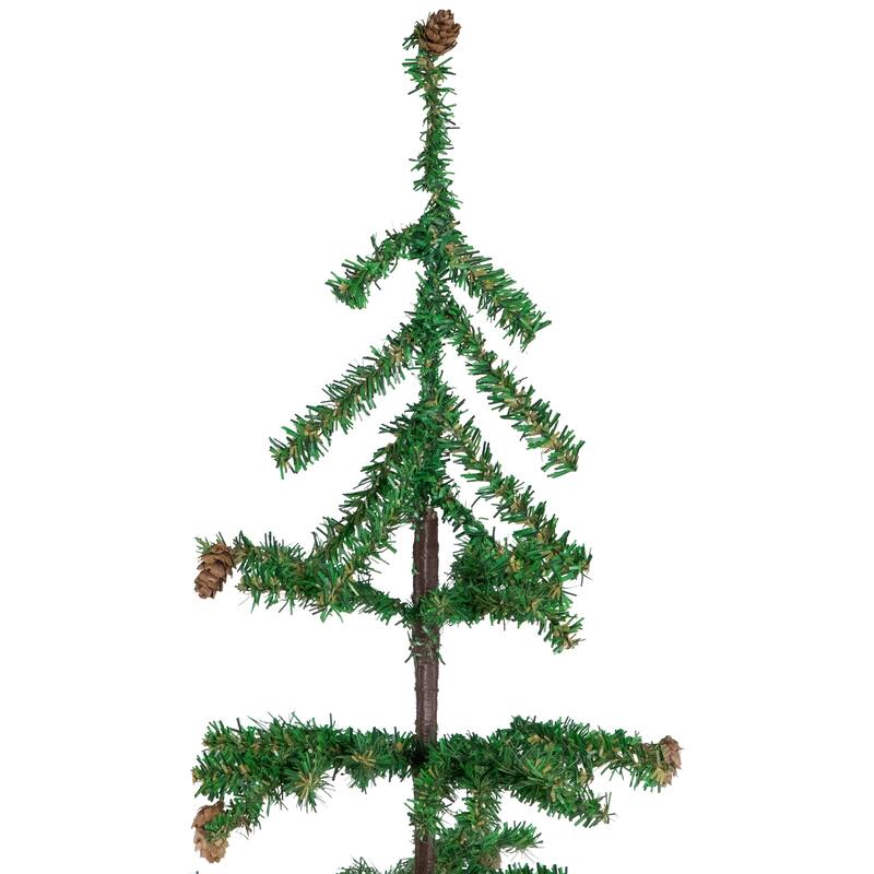 Medium Artificial Christmas Tree with Mini Pine Cones in Burlap Base - 3' - Unlit - 3 Foot