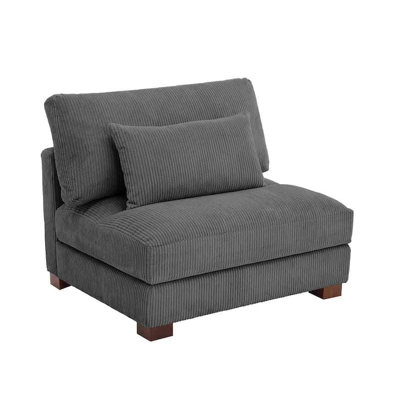 Modern Upholstered Armless Chair Accent Chair