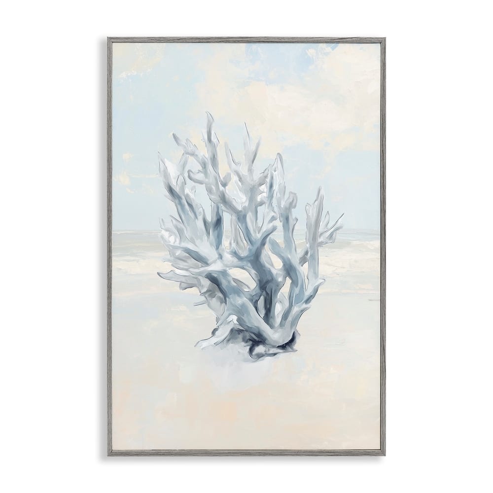 Stupell Soft Minimal Coral Branch Framed Giclee Art Design By Ramona Murdock
