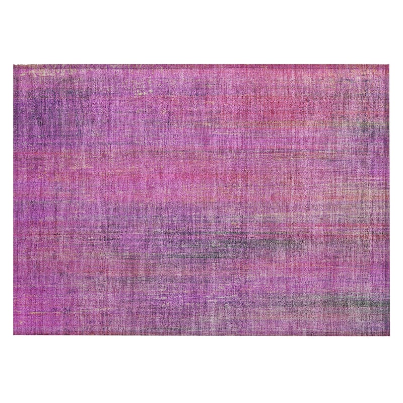 Machine Washable Indoor/ Outdoor Ombre Solid Chantille Rug