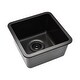 preview thumbnail 3 of 47, Lexicon Undermount Quartz 15 Inch Single Bowl Kitchen Sink Kit