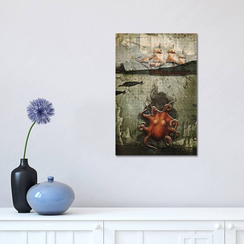 iCanvas "Paper Octopus" by Heather Landis Canvas Print - 18x12x1.5