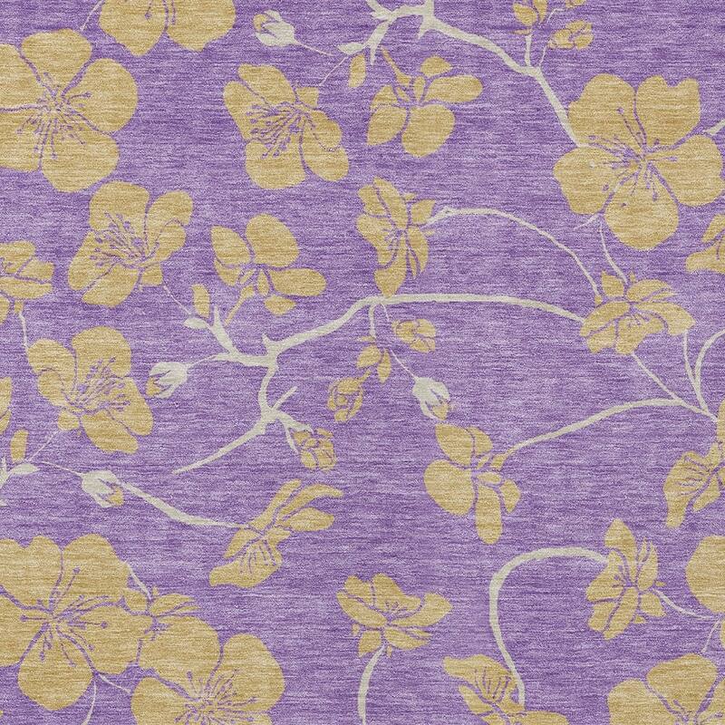 HomeRoots Floral Transitional Rectangle Outdoor Rug