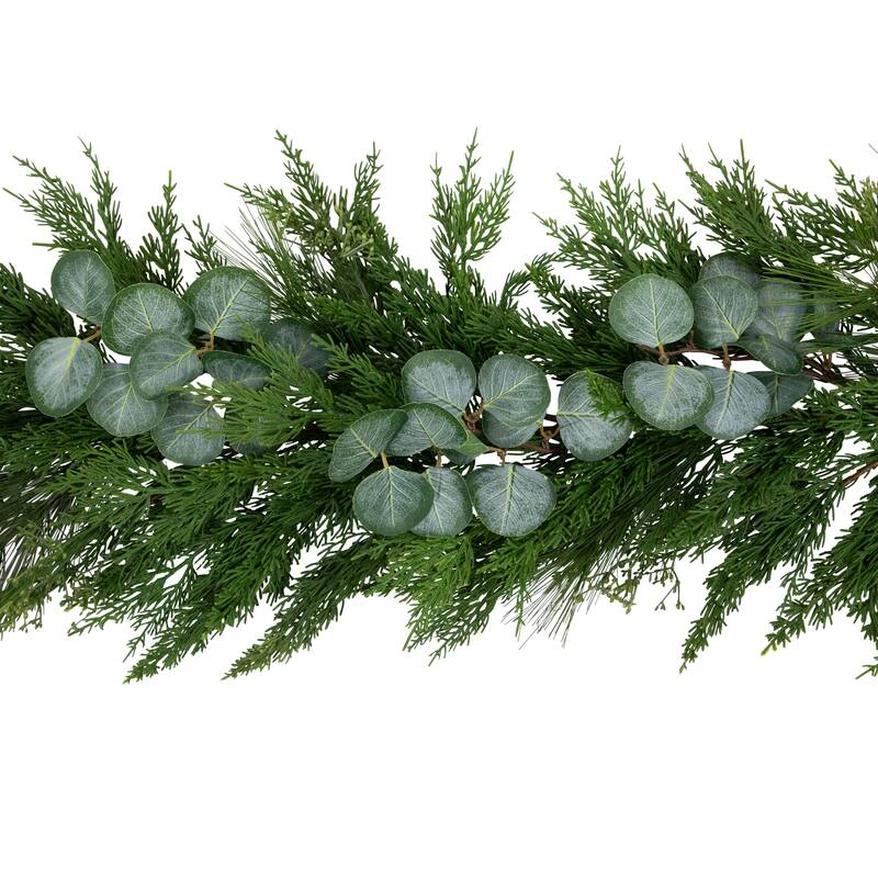 6' Eucalyptus and Mixed Pine Artificial Christmas Garland