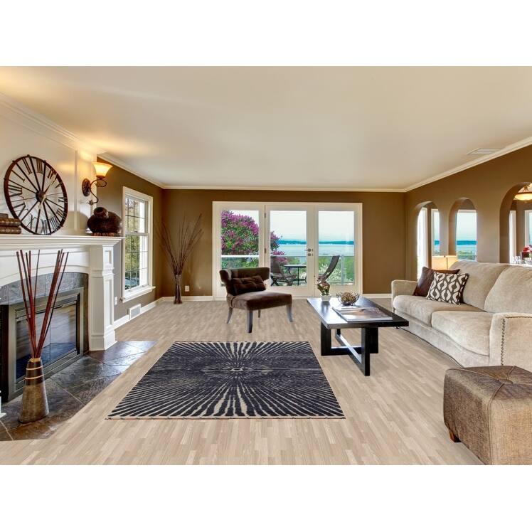 Blue Abstract Moroccan Oriental Area Rug Handmade Wool Carpet - 4'11" x 8'0"