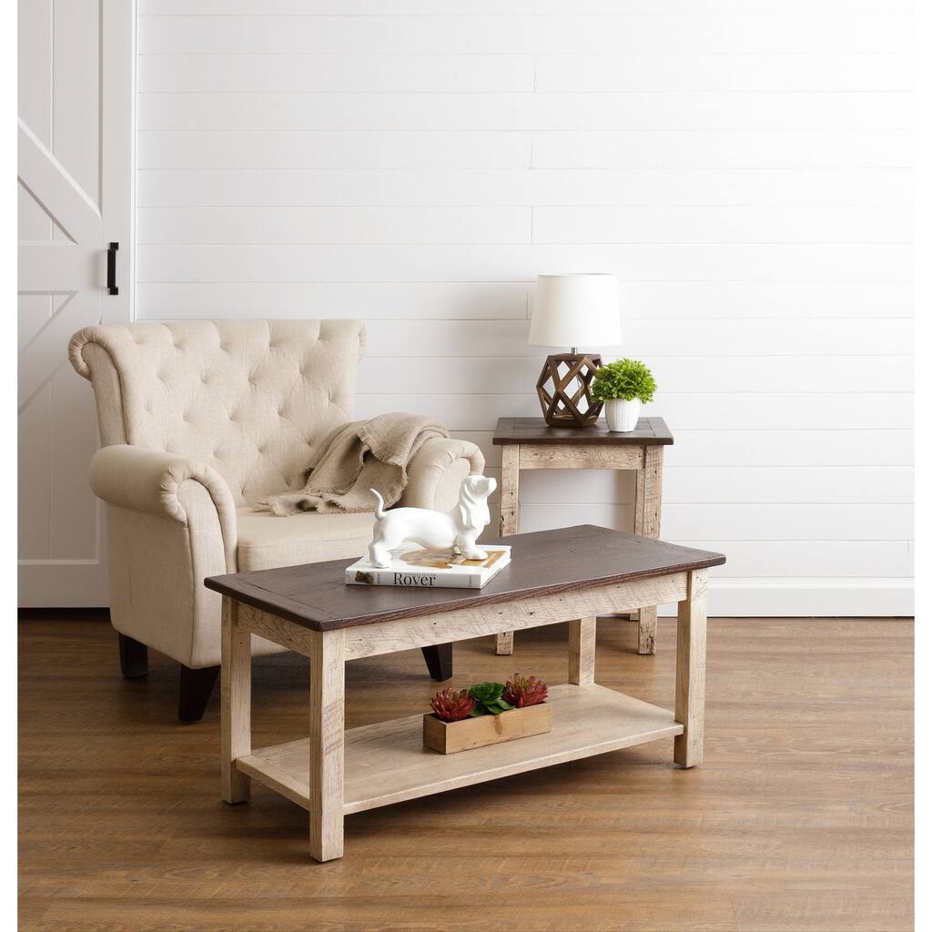 Reclaimed Oak Coffee Table with Square Legs