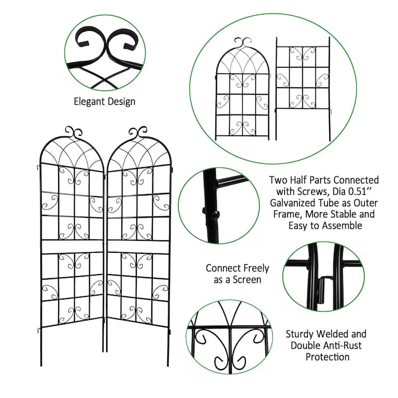4 Pack metal Garden Trellis
