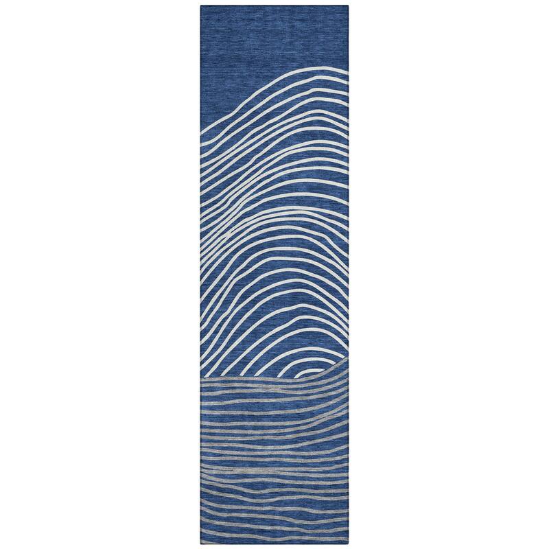 Machine Washable Indoor/ Outdoor Modern Arches Chantille Rug