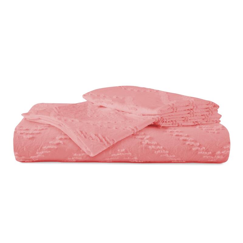 Clipped Jacquard Geometric Duvet Cover & Pillowcase Set