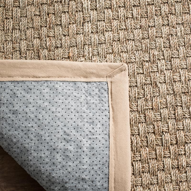 SAFAVIEH Natural Fiber Marina Basketweave Seagrass Rug