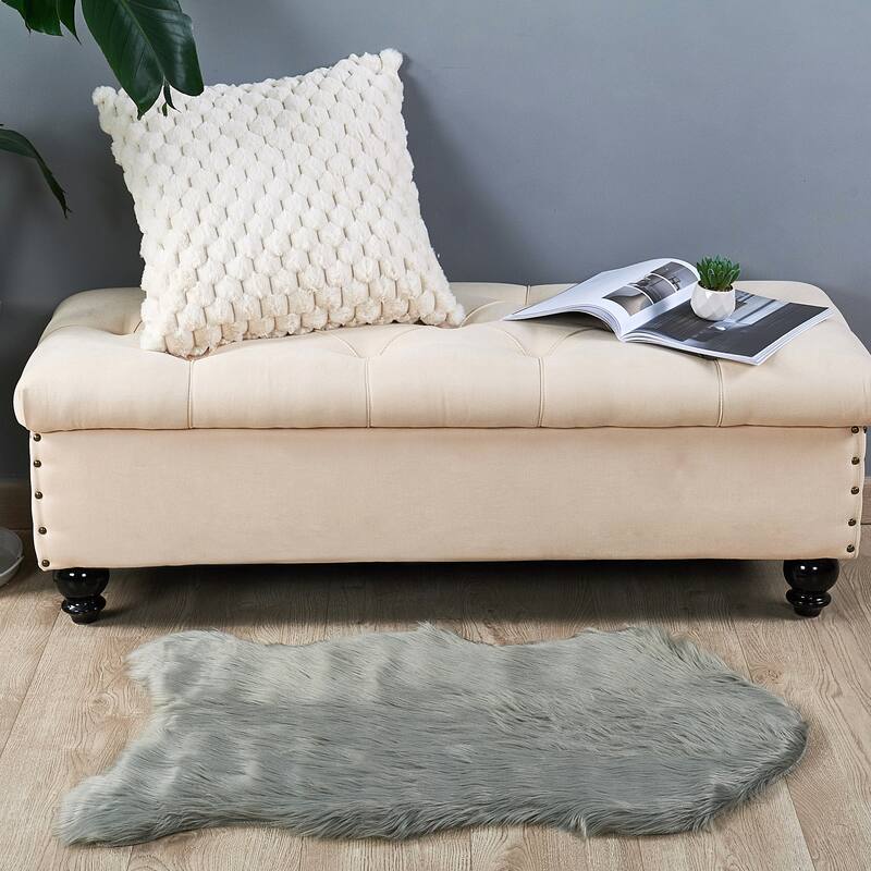 Serenta Shag Sheepskin Silky FauxFur Area Rug Sofa Decor - 24" x 36" - 24" x 36"