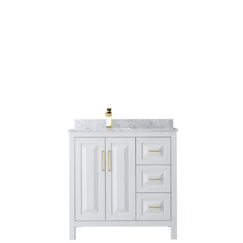 Daria 36-inch Single Vanity, Marble Top, No Mirror
