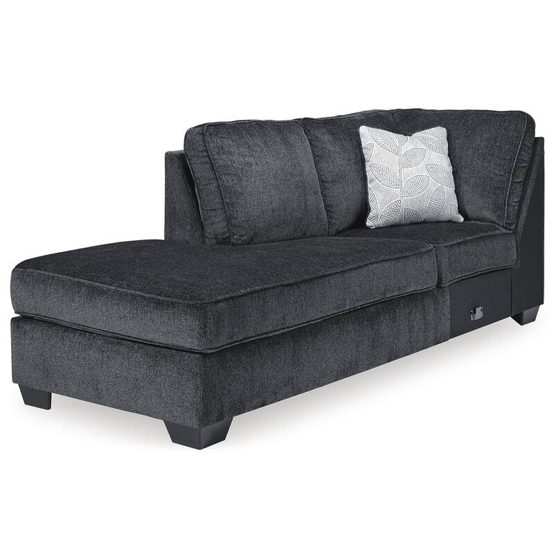 Signature Design by Ashley Altari Gray 2-Piece Sectional with Ottoman - 110" W x 90" D x 37" H