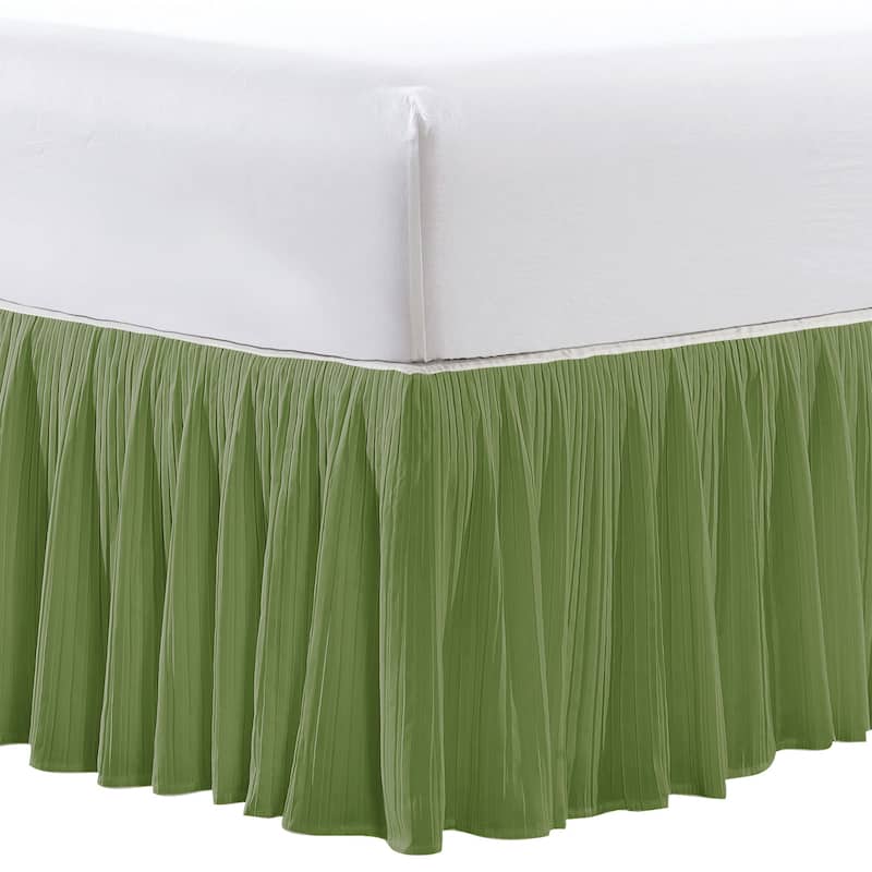 Serenta Pleated Bedskirt 18" Drop - 32 Color Options - King - epsom