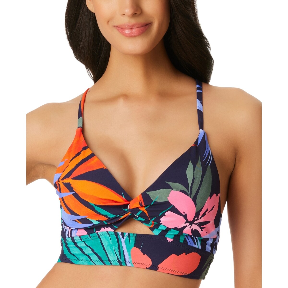 Jessica Simpson Women's Island Paradise Twist Front Cami Bikini
