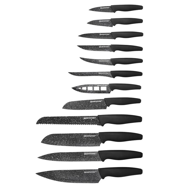 Granitestone Nutri Blade 12 Piece High-Grade Stainless Steel Nonstick Professional Knife Set