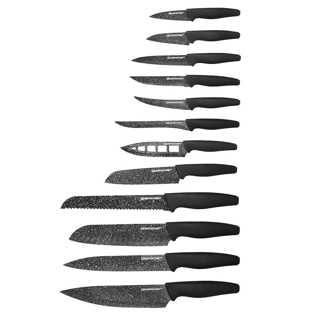 Granitestone Nutri Blade 12 Piece High-Grade Stainless Steel Nonstick Professional Knife Set