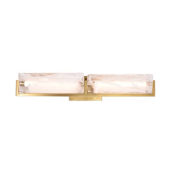 slide 2 of 10, Varaluz Mingle Bathroom Vanity Light - Satin Brass 25.5" W