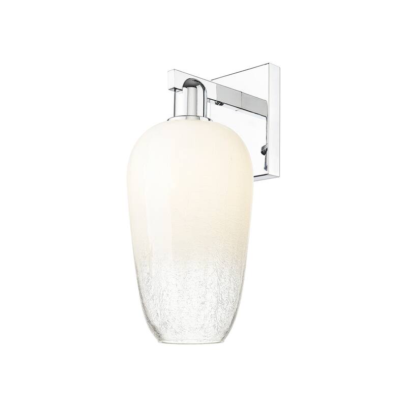 Innovations Lighting 716-1W-11-7 Brookhaven Flute Sconce Brookhaven - Polished Chrome / Opal