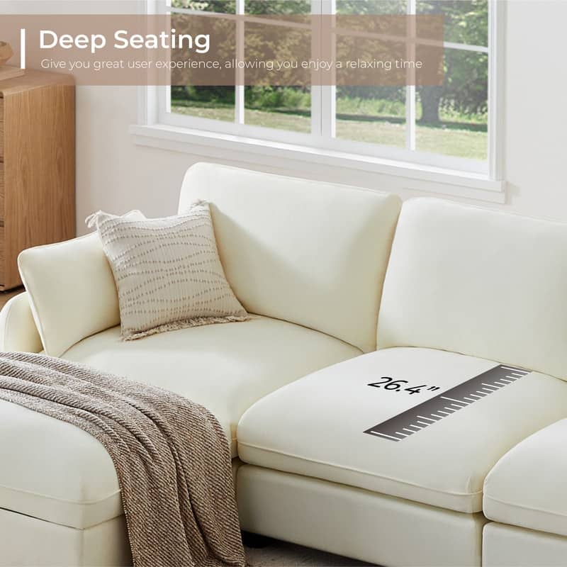 Spruce & Spring Oversized Cloud Modular Sectional Couches for Living Room