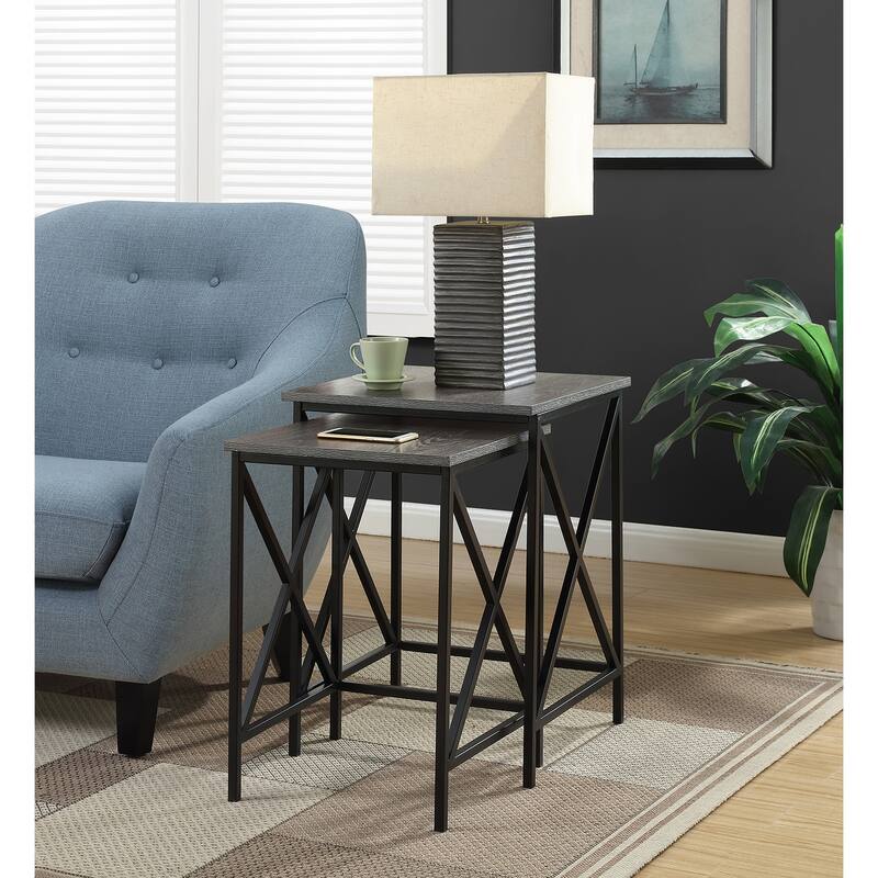 Convenience Concepts Tucson Nesting End Tables - Weathered Gray/Black
