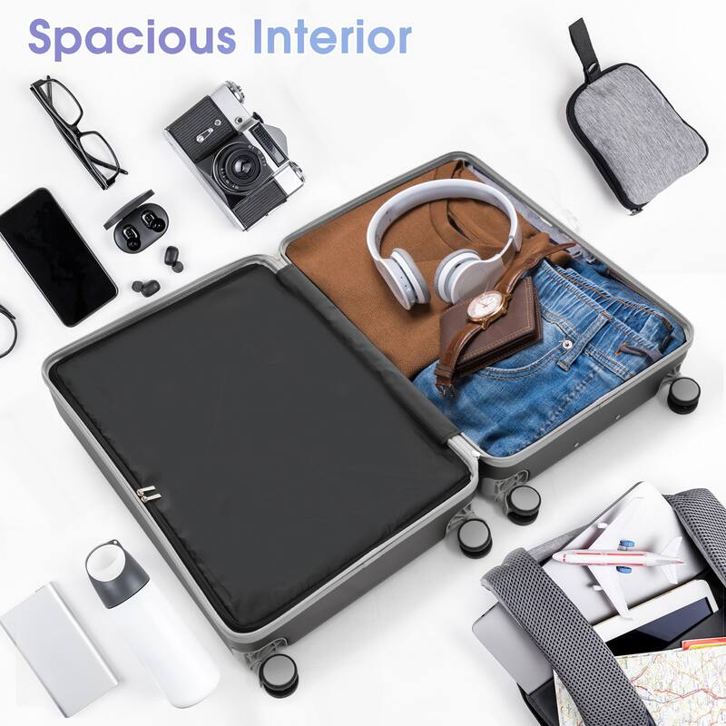 Luggage Set 3 Piece,Lightweight Durable ABS Suitcases with Spinner Wheels and TSA Lock,Carry-on & Checked Luggage(20"/24"/28")