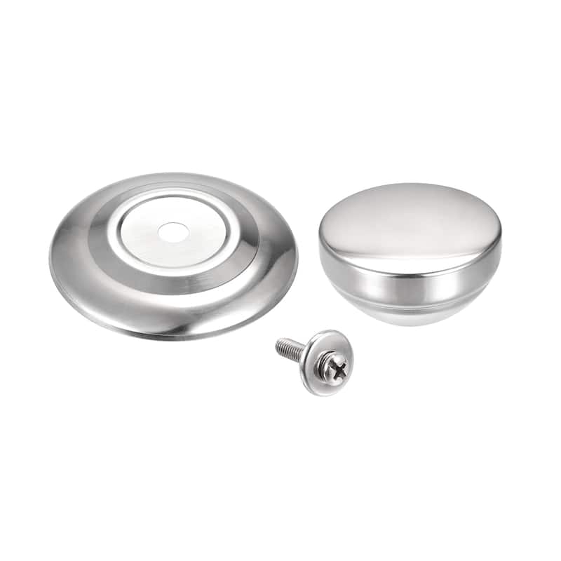 Pot Lid Knob,Replacement Knob 51x28mm for Glass,Pan Cover Lid,4pcs - Silver Tone
