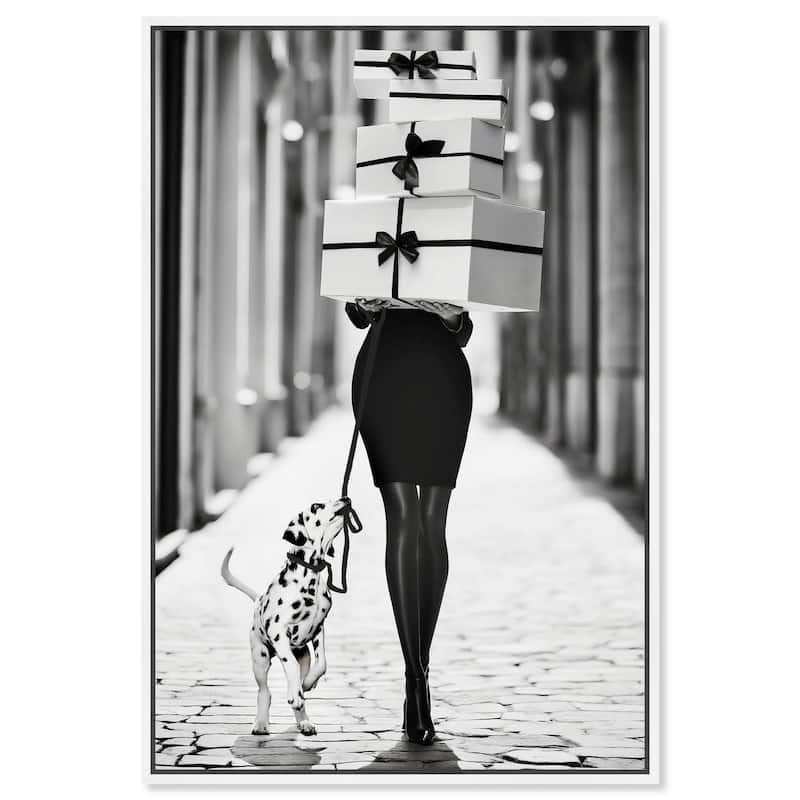 City Dalmatian Canvas by Art Remedy - White - 24" x 36"