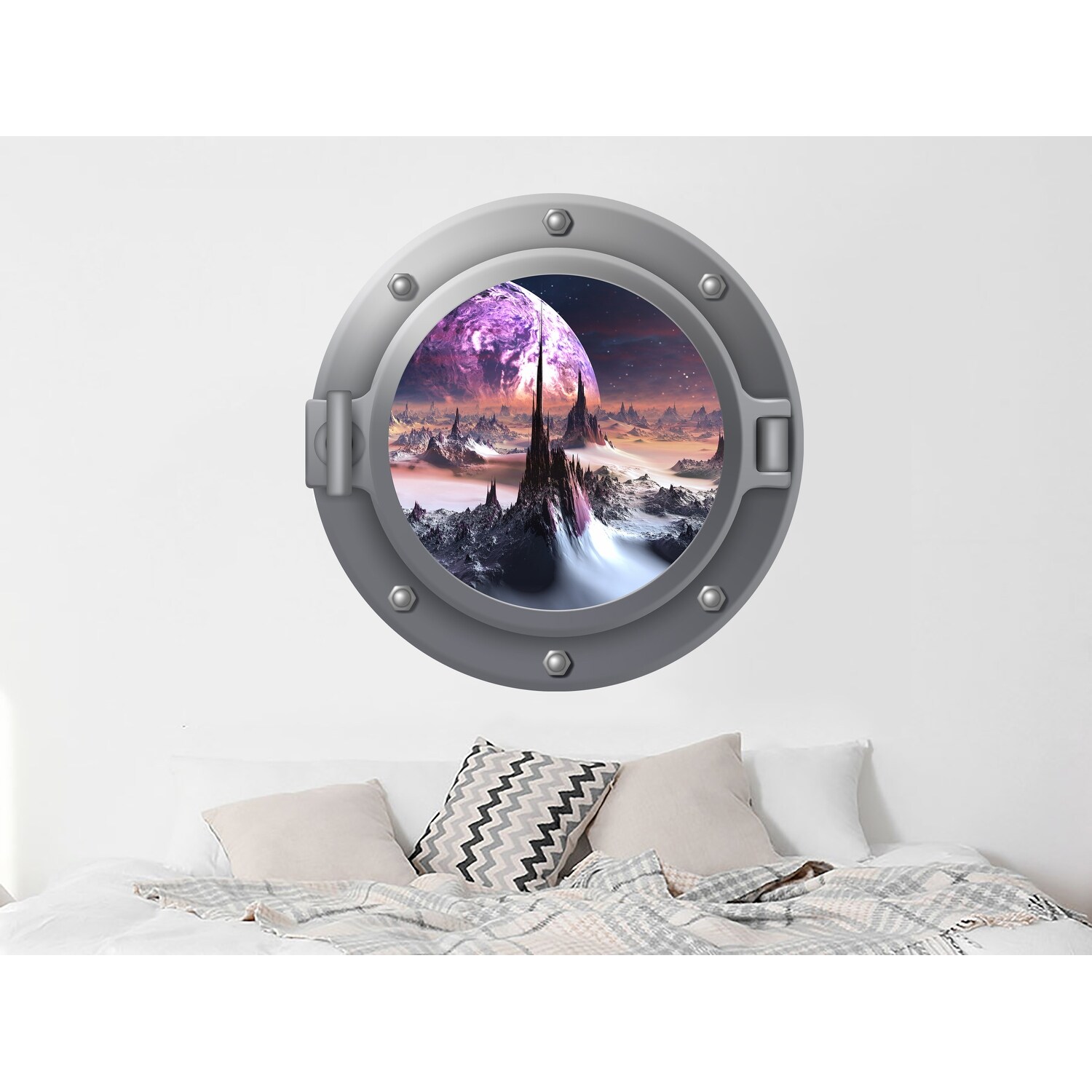Shop 3d Outer Space Porthole Wall Decal Overstock 31525228