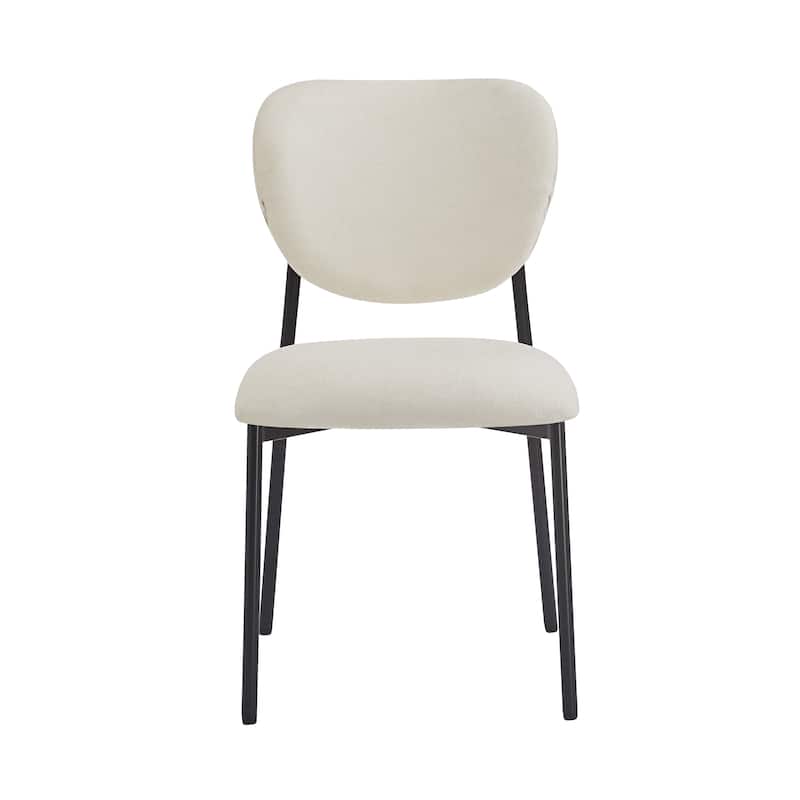 Dining Chairs Set of 2, Parsons Chair Upholstered Chair with Metal Legs