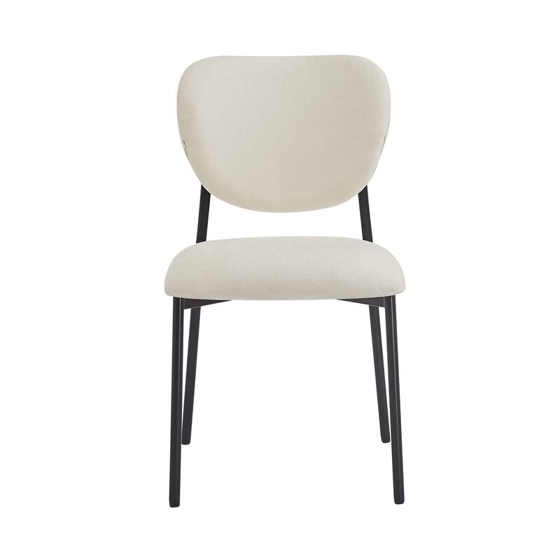 Upholstered Dining Chairs With Metal Legs (Set of 2)