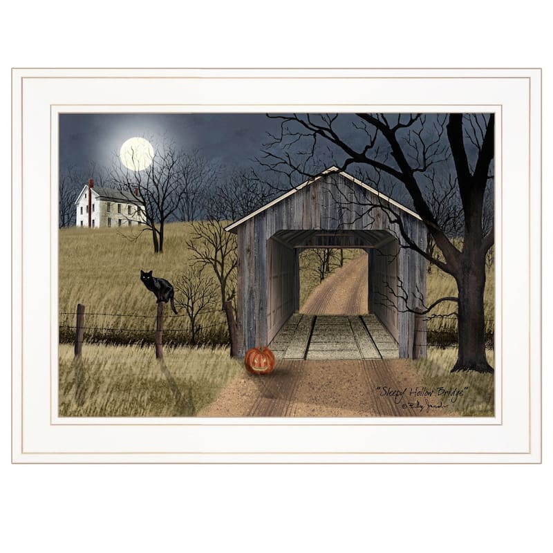 TrendyDecor4U Contemporary "Sleepy Hollow Bridge" Framed Print Wall Art by Billy Jacobs